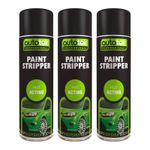 Autotek Fast Acting Paint Stripper Multi-Purpose Aerosol Spray Can 500ml x3