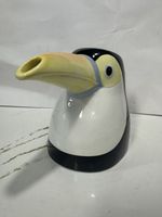 Rare Vintage Fitz And Floyd Toucan Pitcher Cute Black White and Yellow Gorgeous