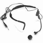 Black Neckband Cardioid Condenser Microphone For Wireless Systems Threaded Jack