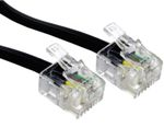 Broadband RJ11 To RJ11 Cable Lead 4 Pin ADSL Router Modem Phone 6p4c BLACK 3m 