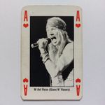 W AXL ROSE (Guns N' Roses) - Kerrang (King Of Metal) Playing Card From 1993