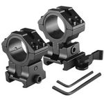2 Pcs Adjustable Height Mount Scope Ring Quick Removal for 20mm Picatinny Rail 