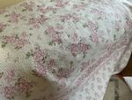 Pink Reversible Double Bedspread 100% Cotton