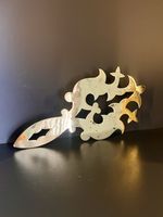 Antique Solid Brass Flat/sad Iron Stand Trivet C1890,s