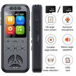 128GB/64GB Digital Voice Recorder Dictaphone Audio MP3 Player Sound Recording UK