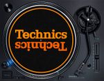 Technics Two Tone Logo Orange/Black 12" Turntable DJ Slipmat Vinyl Technics