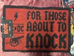 AC/DC COIR DOORMAT: FOR THOSE ABOUT TO KNOCK: door mat Official Merch fan gift