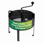 Rotary Garden Soil Sieve 18L Heavy Duty Steel Rotating Compost Sifter Riddle