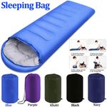 3-4 SEASON SLEEPING BAGS SINGLE CAMPING RECTANGULAR ENVELOPE ZIP UP KIDS ADULT