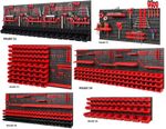WALL MOUNTED TOOL PEG BOARD SET GARAGE STORAGE BINS WORKSHOP RACK SHED ORGANISER