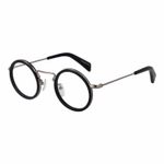 Yohji Yamamoto YY1003 613 Black Men’s Round Optical Glasses Full-Rim 44mm