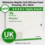 Mepilex 20x50cm Foam Wound Dressing Soft Silicone Safetac 294500 Sealed Exp 2026