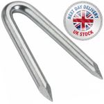 Fencing Staples Heavy-Duty | Hot-Dip Galvanised U-Nails for Wood Posts | Secure