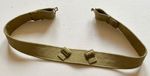 1960s British Army green webbing belt with brass fittings (for waists up to 40”)