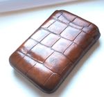 ANTIQUE CROCODILE LEATHER CIGAR CASE c.1910.