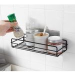 WALL-MOUNTED CORNER SHOWER CADDY-ADHESIVE BATHROOM STORAGE ORGANIZER SHELF RACK