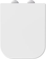 Square Soft Close Toilet Seat White Quick Release Top Fix Adjustable Hinges