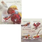 Golden Pheasant Bird Bundle of 2 Feather Imperforated Souvenir Sheet Mint NH