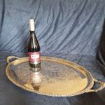 Vintage 67cm Barker Ellis Chased Silver Plate Handled Serving Tray - 3KG! 