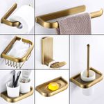 Antique Brass WC Paper Towel Holder Toilet Brush Holder Bathroom Hardware 8zh03