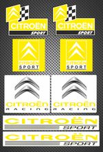 Citroen Racing Sticker set x 8  C3 Rally C3 R5 AX ZX Rallye C4 C5