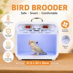 Bird Brooder Box Birds Parrot Warm Keeping Box Temp Humidity Control w/Lamp