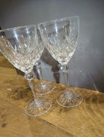 3x Cristal d’Arques Mystique Wine Glasses French 24% Crystal 