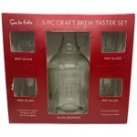 Sur La Table Craft Brew Taster Set 5pc 64oz Growler 4 Pint Glasses Etched Tested