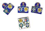 SCOTLAND WORLD  CUP BADGES SET OF 4