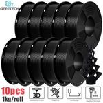 10kg Geeetech PETG 3D Printer Filament 1.75mm 1kg/roll Black High Strength PETG