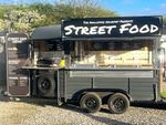 Street Food Concession Food Trailer with Serving Hatch & Menu Board
