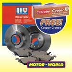 QH Front Brake Discs & Pads & Grease for Citroen C1 Petrol 1.0 2005-2014