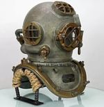 US Navy Mark V Diving Helmet Solid Antique diving Helmet With Stand