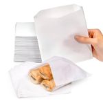 100PK 10 X 10” Greaseproof Paper Bags For Food White Food Bags For Hot Food