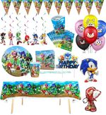 Sonic hedgehog tablecloth decoration plates napkin party Sonic Birthday supply