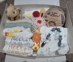 Newborn Baby Shower New Mum Boy Girl Gift Boxed Milestone Blanket  Teddy Etc