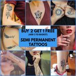 SEMI PERMANENT Temporary Tattoos Mens Womens Long Lasting Waterproof Tattoo UK