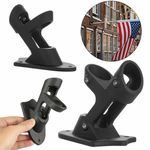 Flag Pole Holder Wall Mounted Bracket Aluminium Alloy Windsock Pole Holder Black