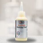 LeTech Expertline Masking Fluid for Leather Stitching, before applying colourant