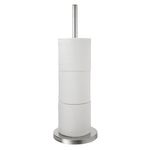 Toilet Roll Holder Freestanding Stainless Steel 4 Roll Bathroom Storage Habitat