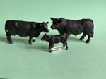 Schleich Aberdeen Black Angus Cattle Family- 13269 Cow 13270 Calf 13282 Bull HTF