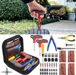 65PCS Heavy Duty Tyre Puncture Repair Tool Set Car Motorbike Tire Mending Kit