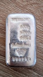 Metalor 100 Gram Bar of Fine Silver