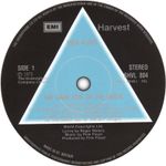 Dark Side Of The Moon record label sticker. Solid Blue triangle