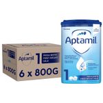 6 x 800g Aptamil 1 First Infant Milk Suitable From Birth Formula