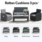 3pc Replacement Cushions Set, fit Rattan Set High Density,Top Notch Made in UK