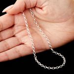 925 Sterling Silver Necklace Chain Belcher Diamond Cut Finish Italian 16-30In