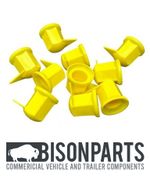 *27MM X 10 FLOURESCENT YELLOW 'HEX LONG REACH WHEEL NUT COVERS BP110-284/10
