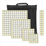 Liquidraw Quilting Ruler Set of 5 Clear Acrylic Quilting Rulers Template & Bag