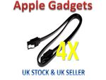 [4 pack] 50cm SATA 3 Locking Plug 6Gb High Speed Cable Straight Lead - UK SELLER